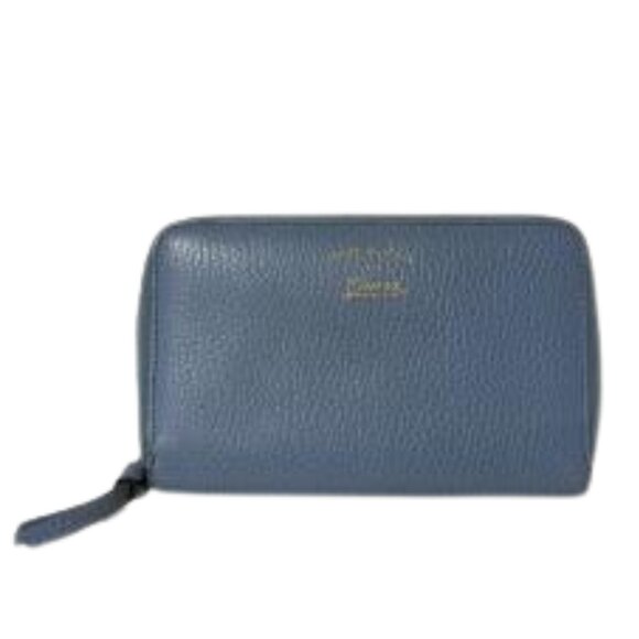 Gucci Dollar Calfskin Medium Swing Zip Around Wallet Light Blue - Picture 1 of 5